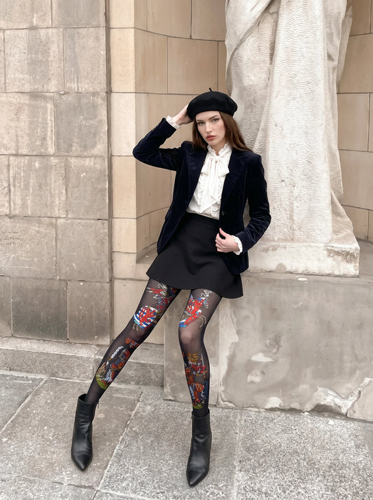 Black Knight Illustration Tights