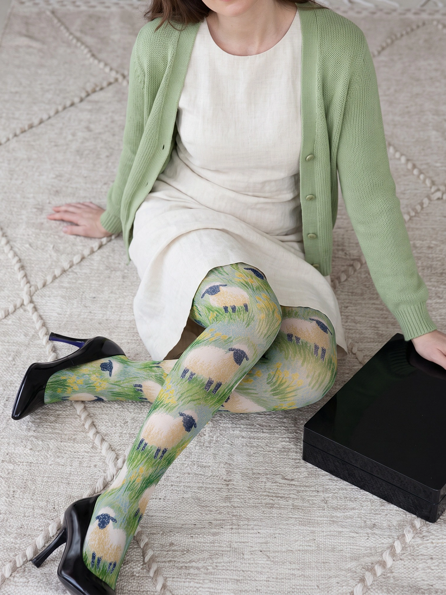 Green Sheep Meadow Tights