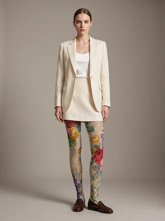 Ivory Rose Botanical Tights