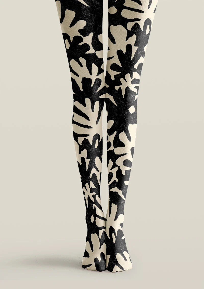 Black Botanica Tights Hosiery Pantyhose