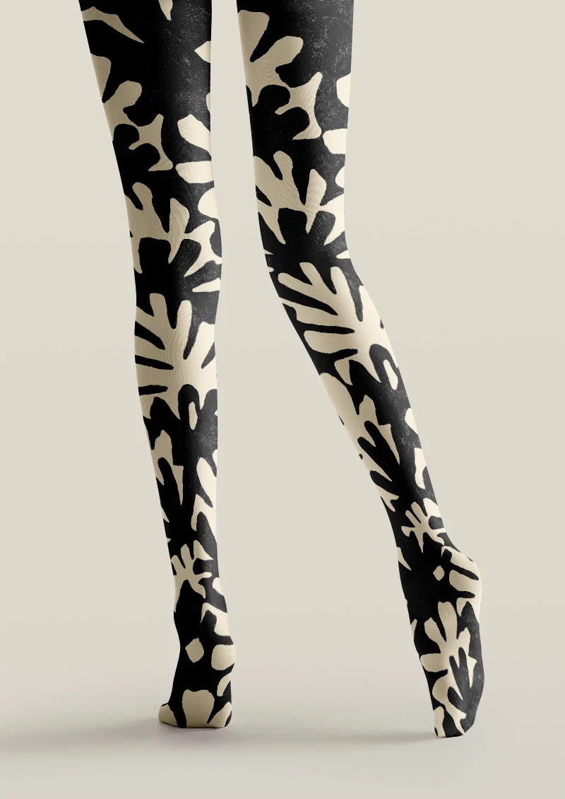 Black Botanica Tights Hosiery Pantyhose
