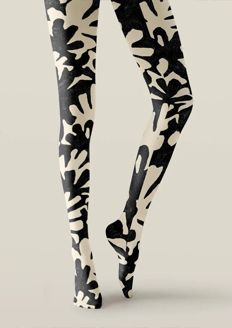 Black Botanica Tights Hosiery Pantyhose