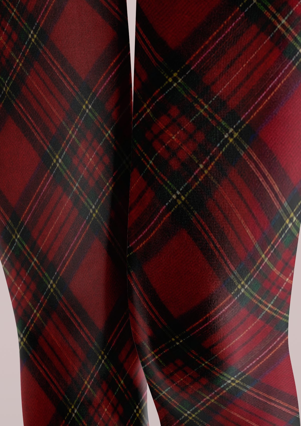 Red Classic Plaid Tights