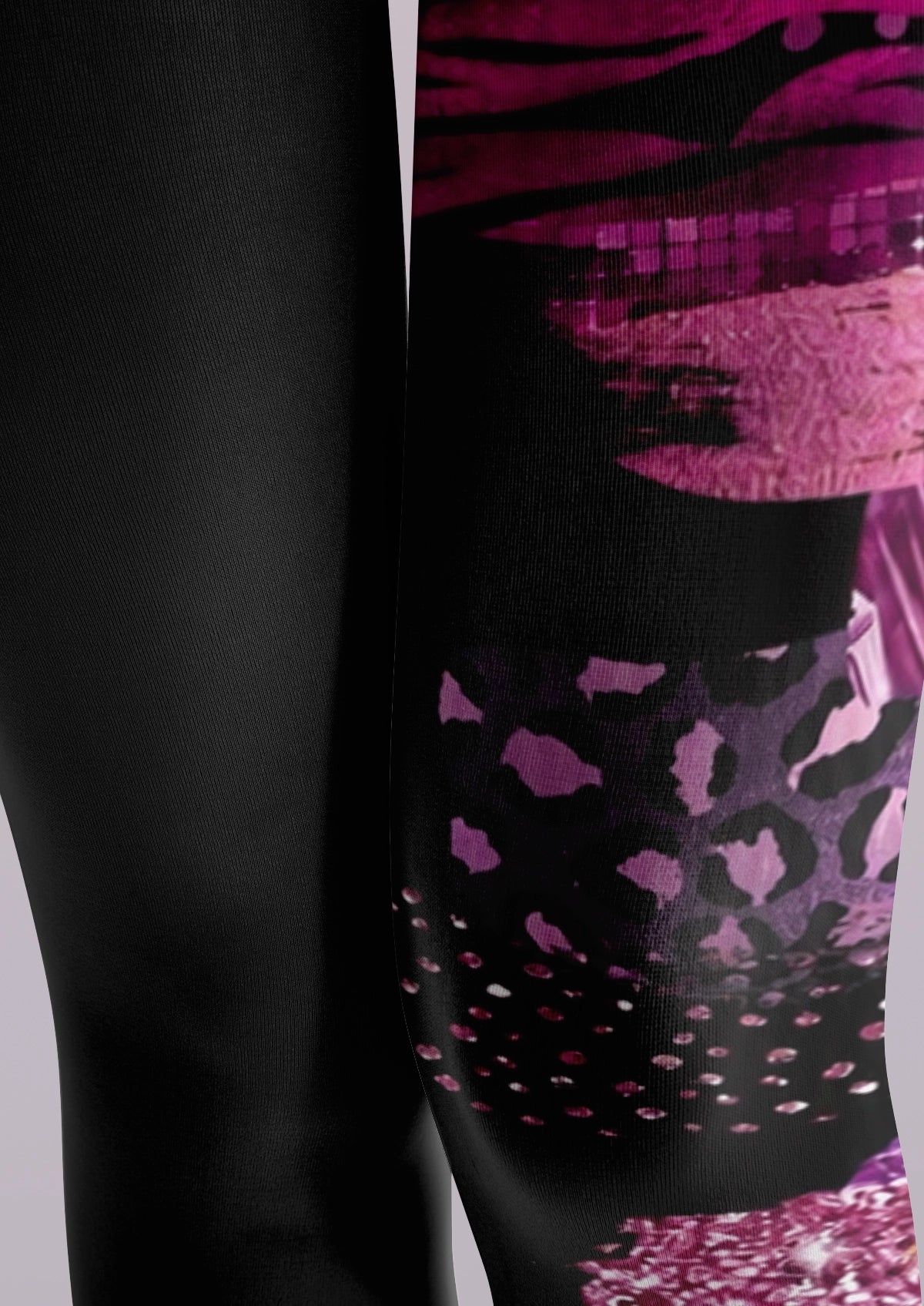 Black Pink Abstract Graffiti Tights