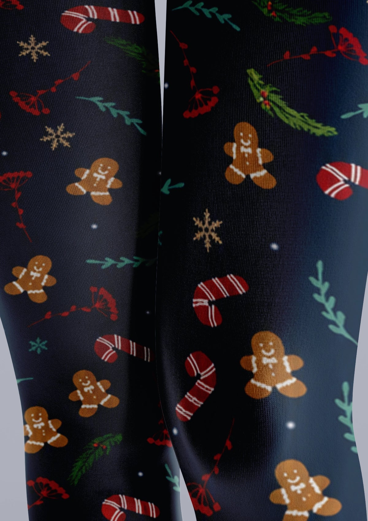 Navy Christmas Tights