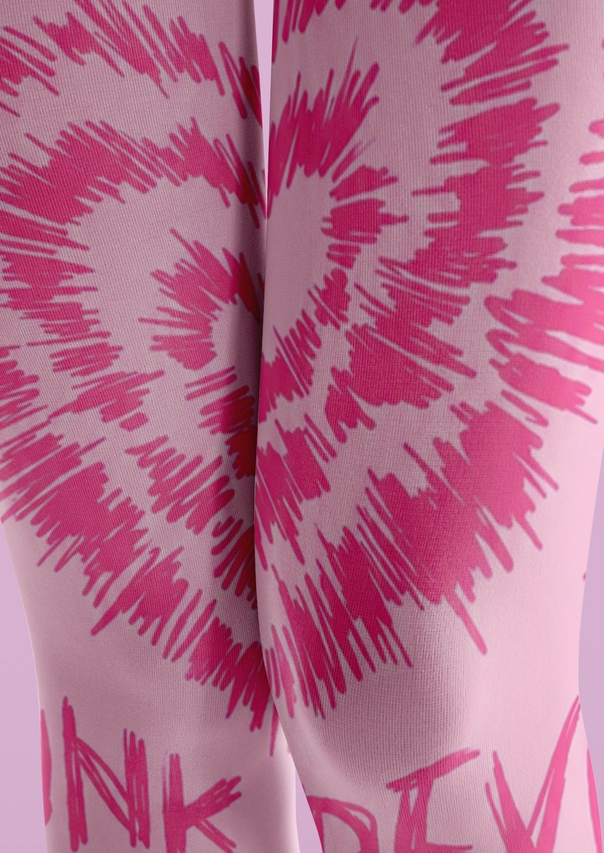 Pink Graffiti Heart Tights