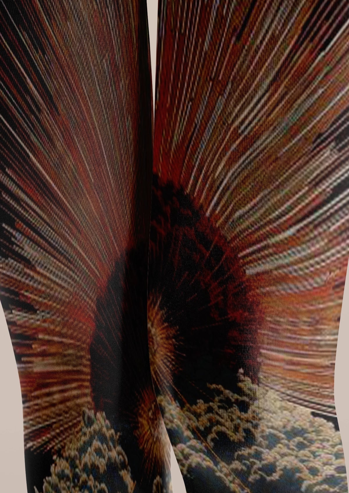 Black Rising Sun Wave Tights