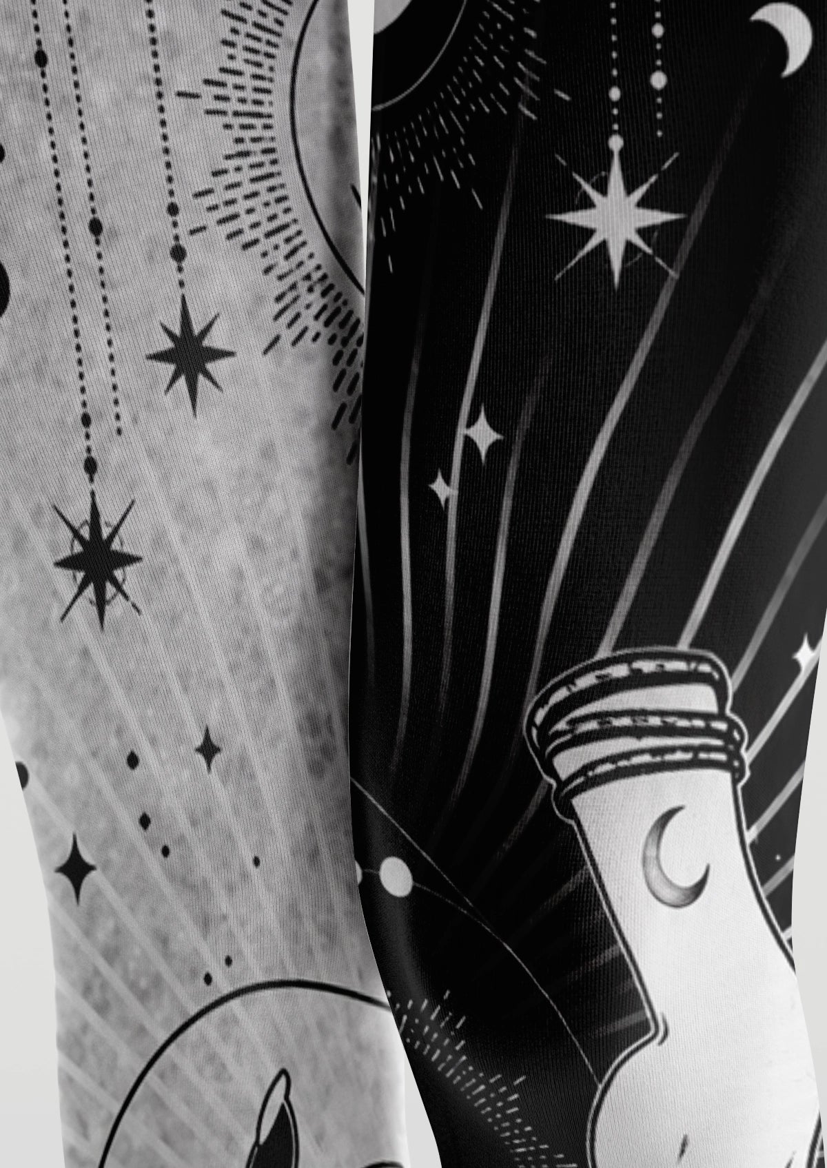 Black Celestial Hands Tights
