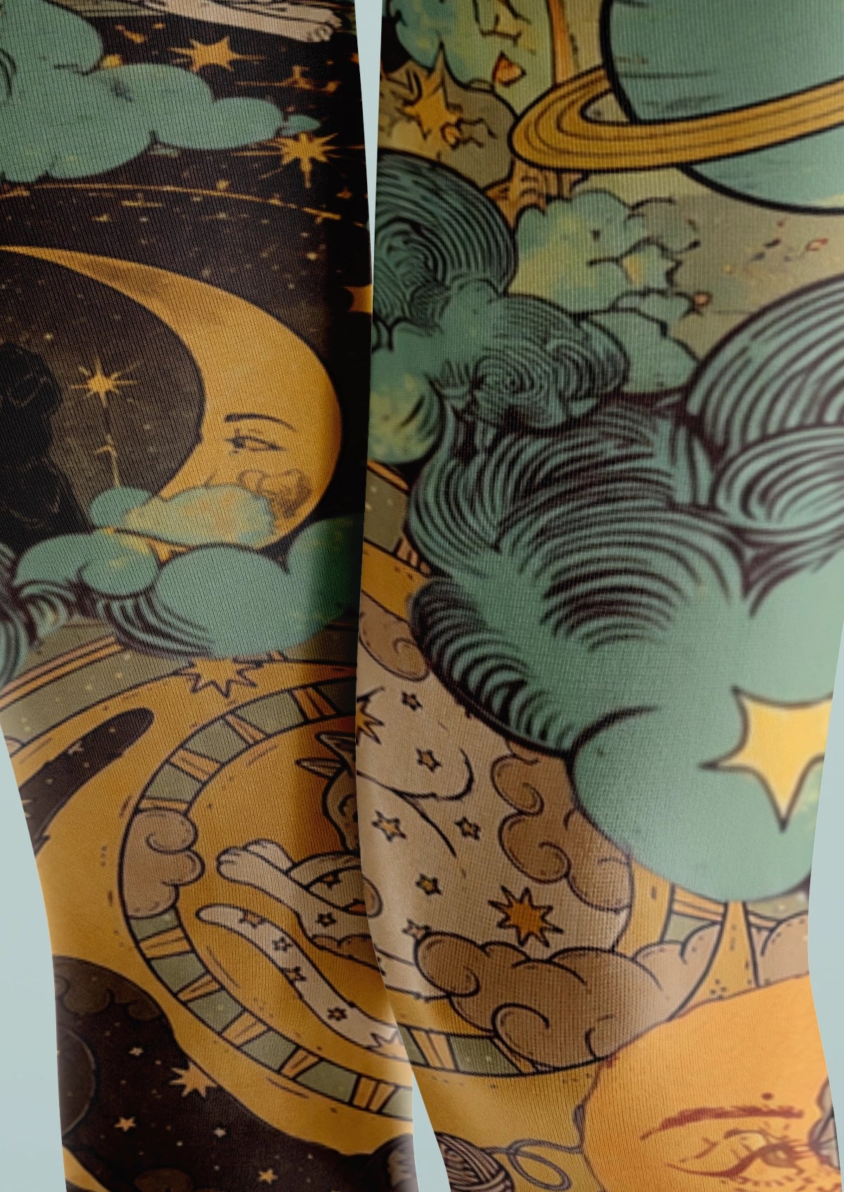 Green Cosmic Astrology Tights