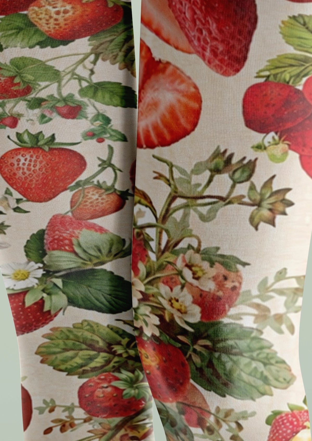 White Strawberry Garden Tights