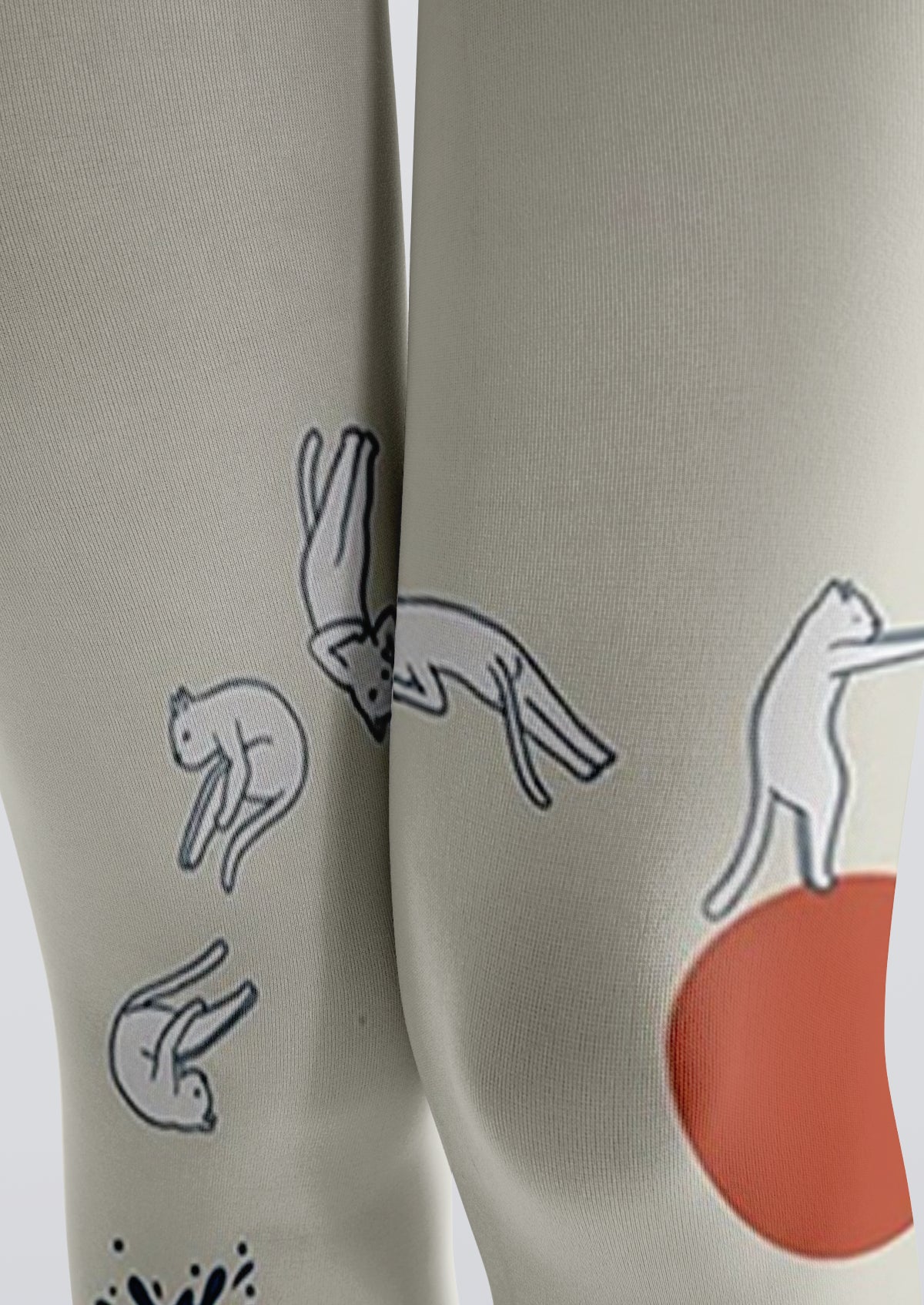 Navy Cat Moon Tights