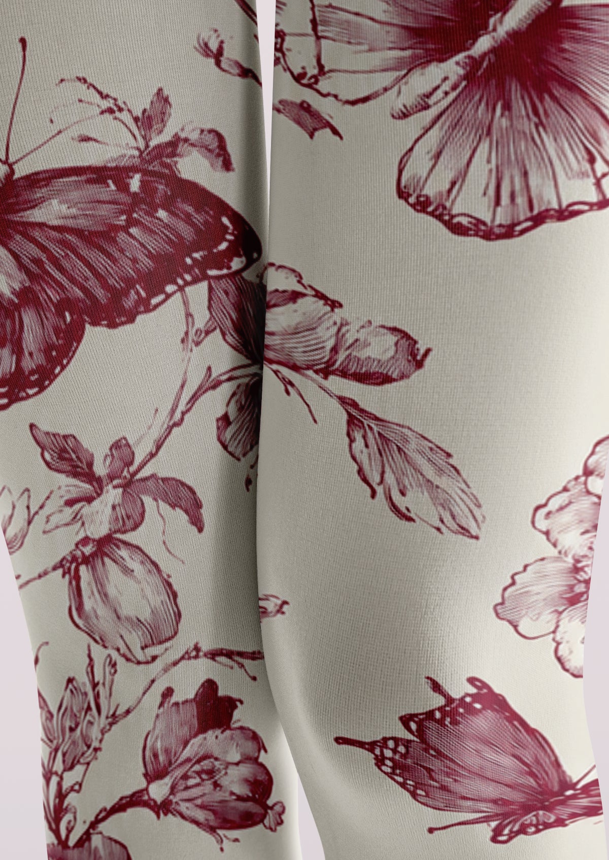 Ivory Botanical Butterfly Tights
