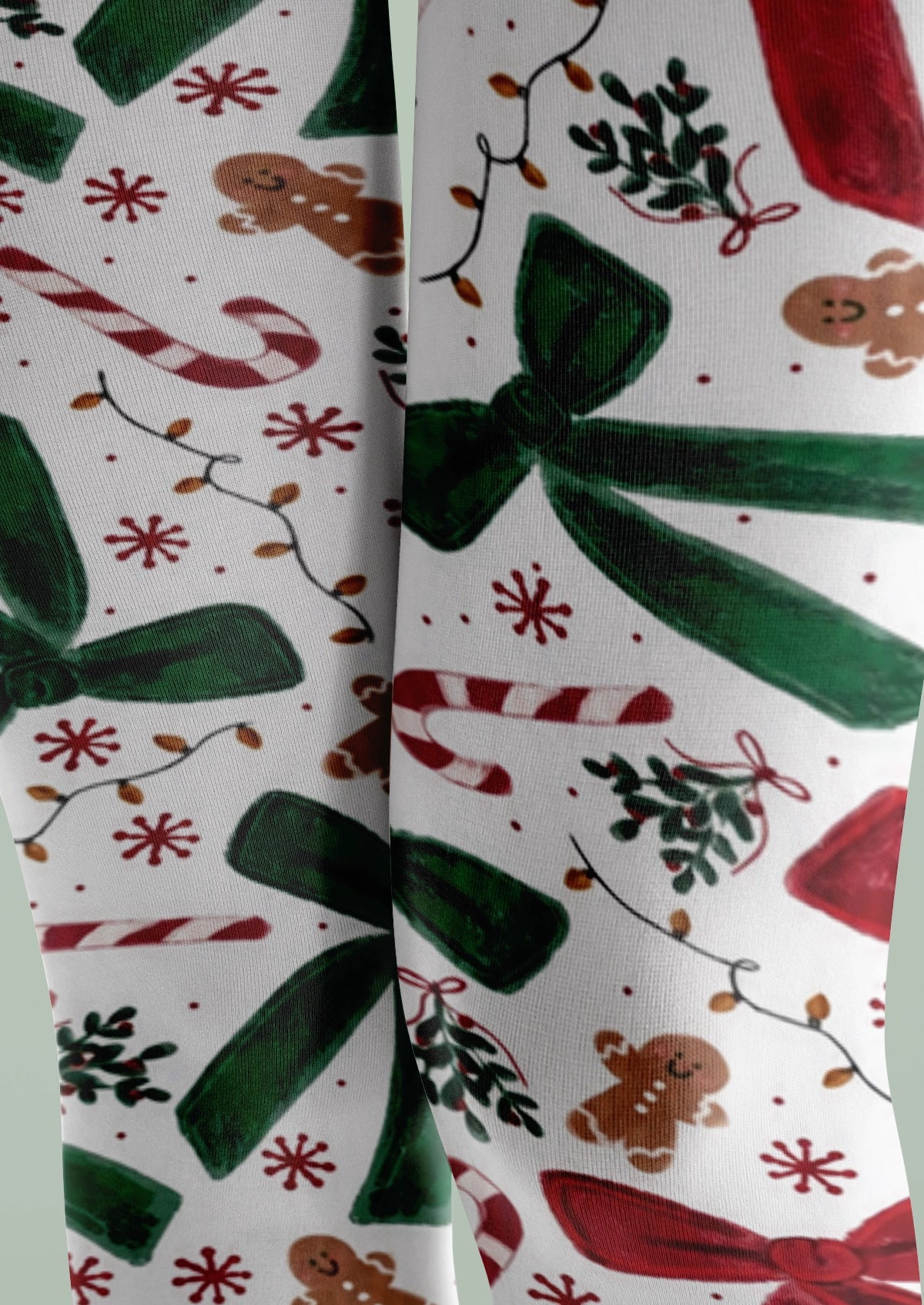 White Christmas Tights