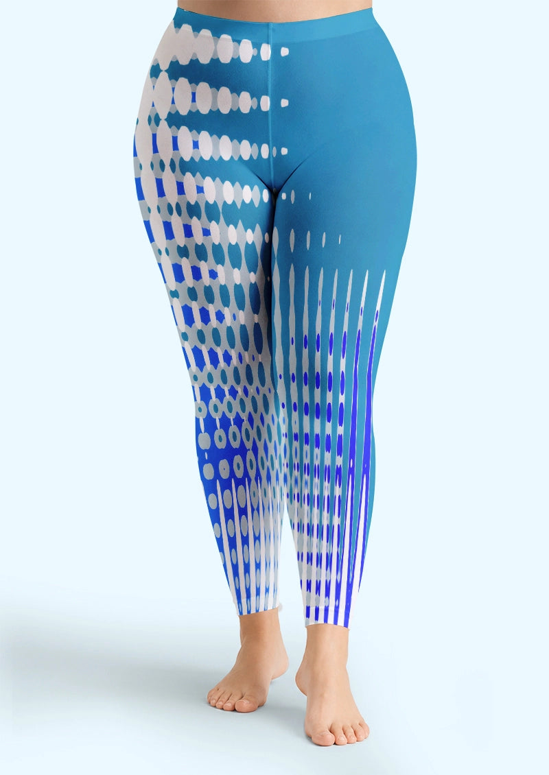 Oceanic Dot Gradient Footless Tights Hosiery Leggings