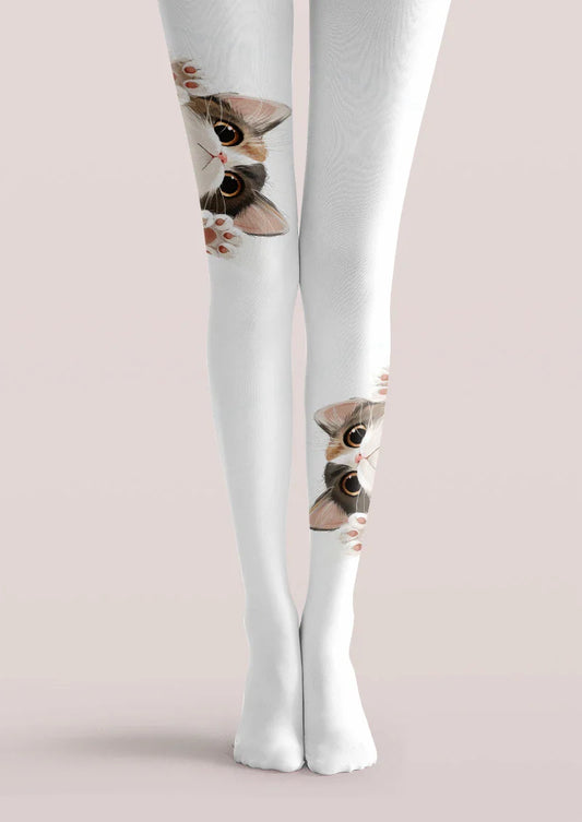 Peekaboo Cat Tights Hosiery Pantyhose