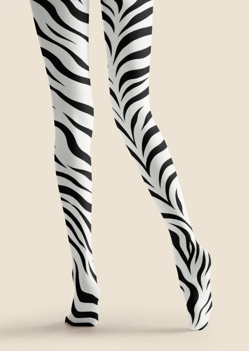 White Tiger Stripe and Roaring Tiger Tights