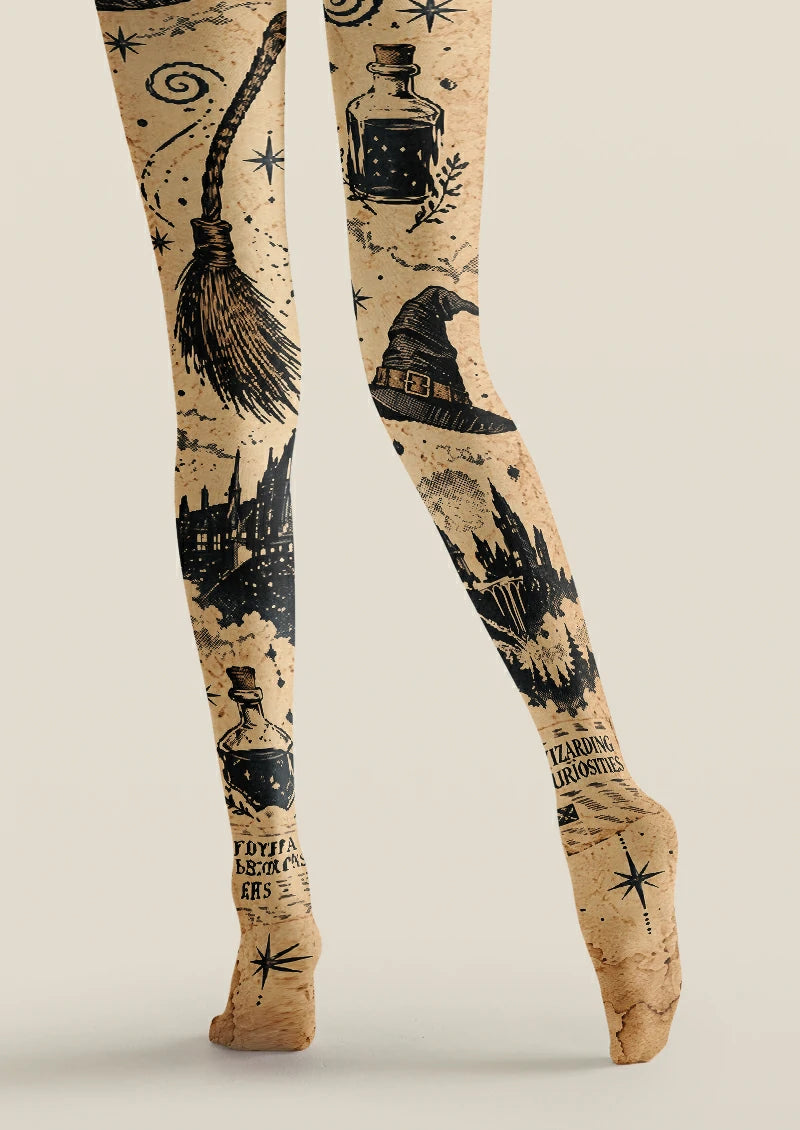 Beige Witch Magic Tights