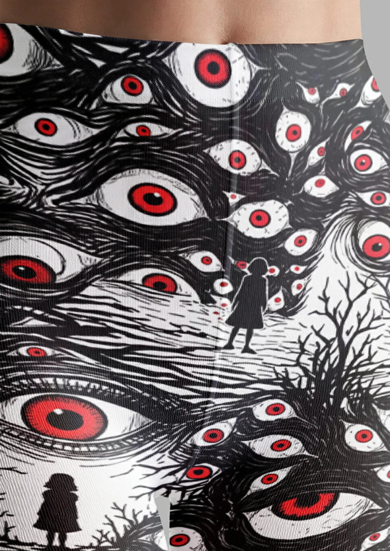 Black Red Eye Tights