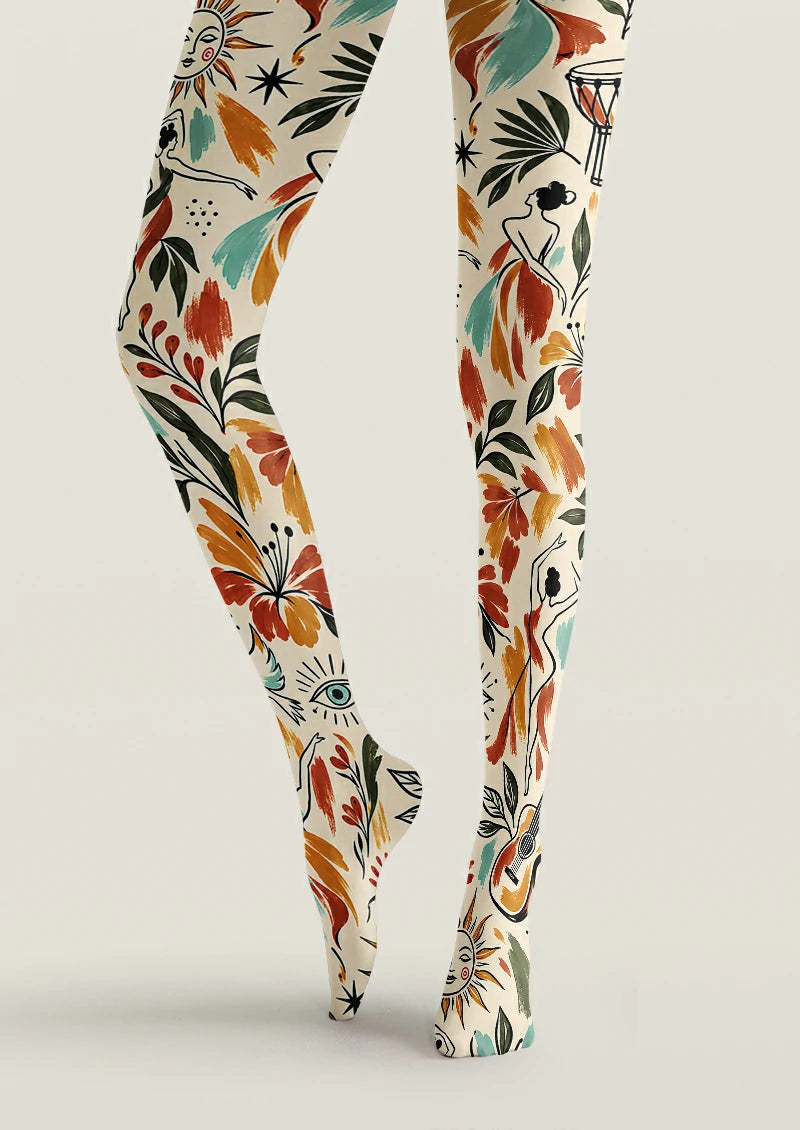 Ivory Dancer Collage Tights