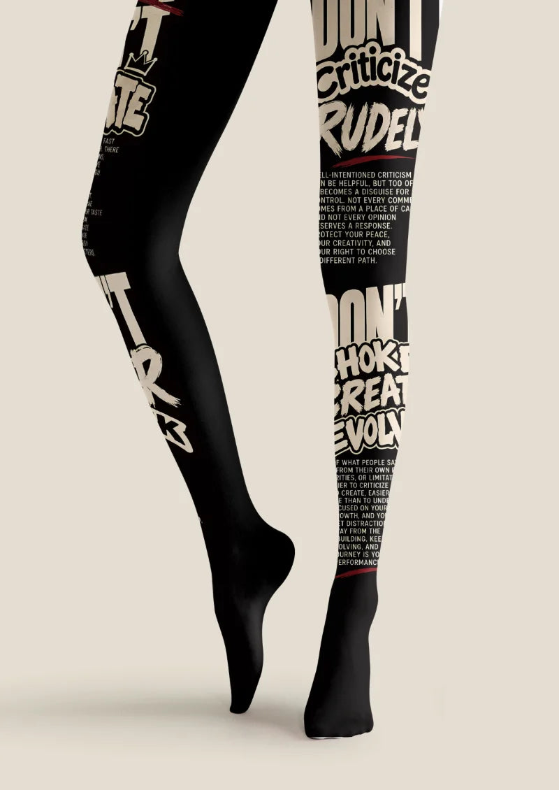 Black Create Your Own Path Tights