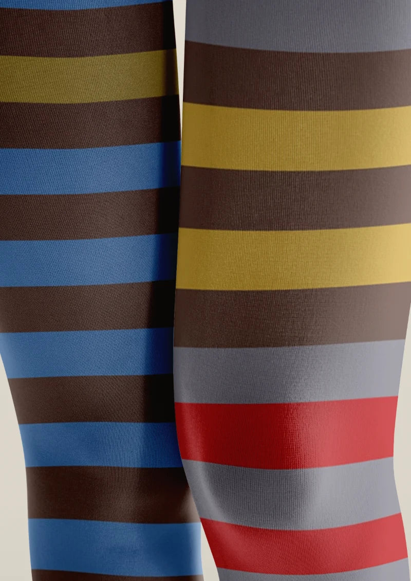 Multicolor Horizontal Stripe Tights
