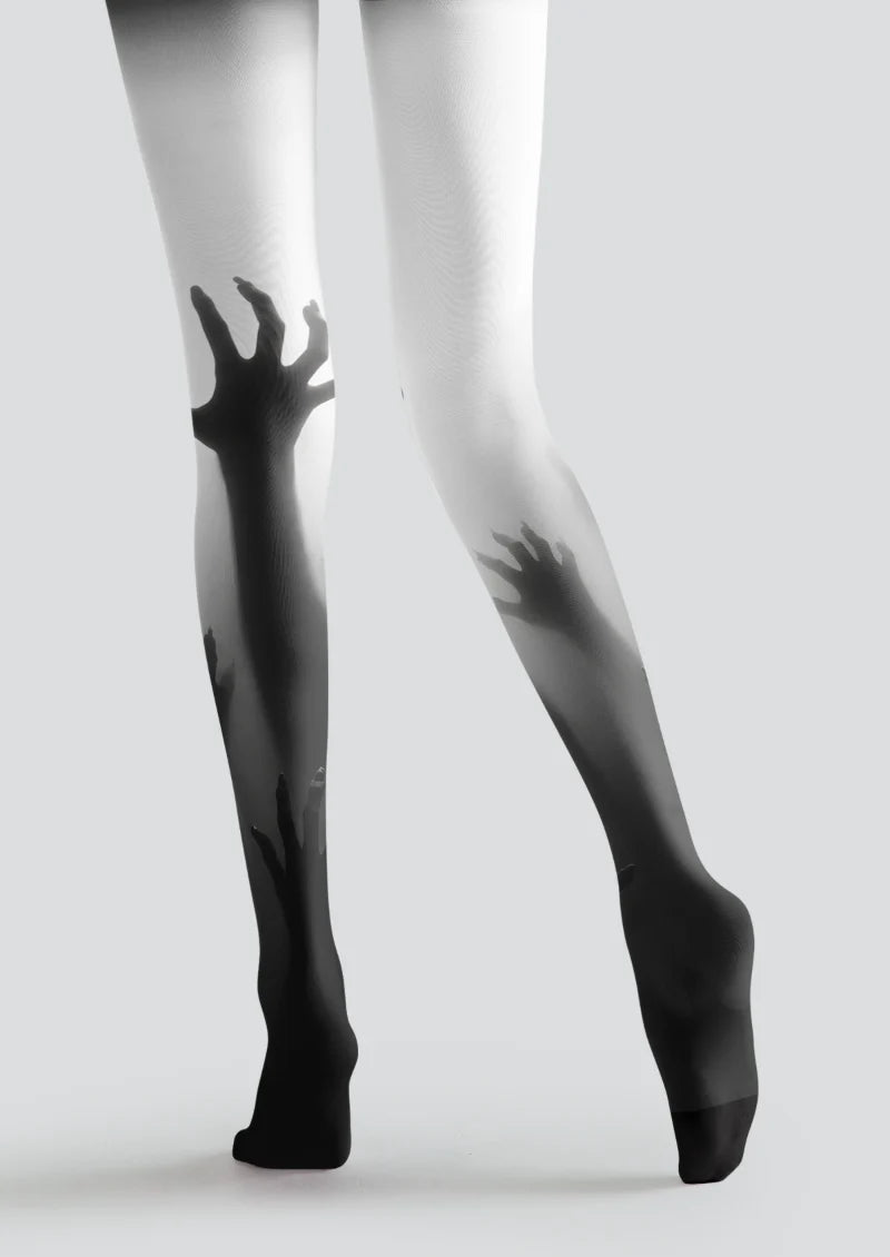 White Shadow Hand Tights
