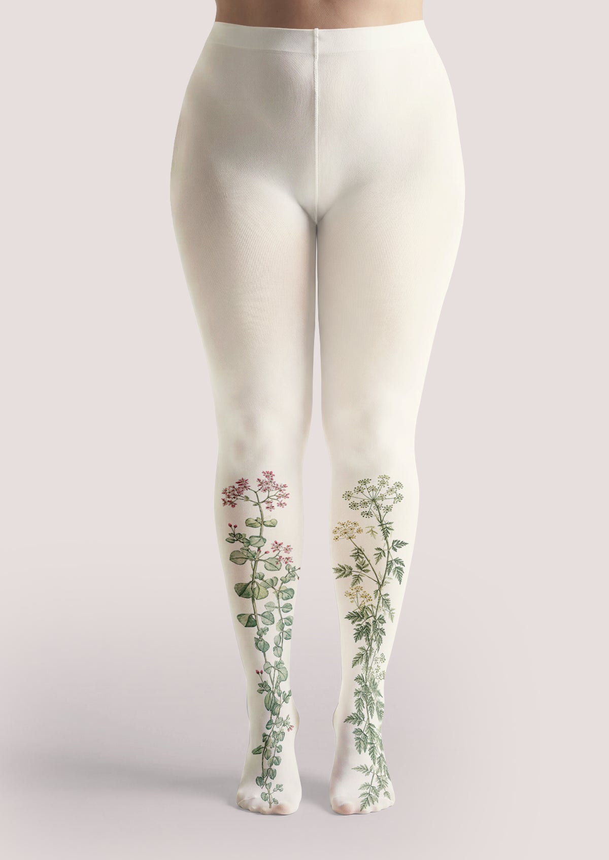 Ivory Wildflower Tights
