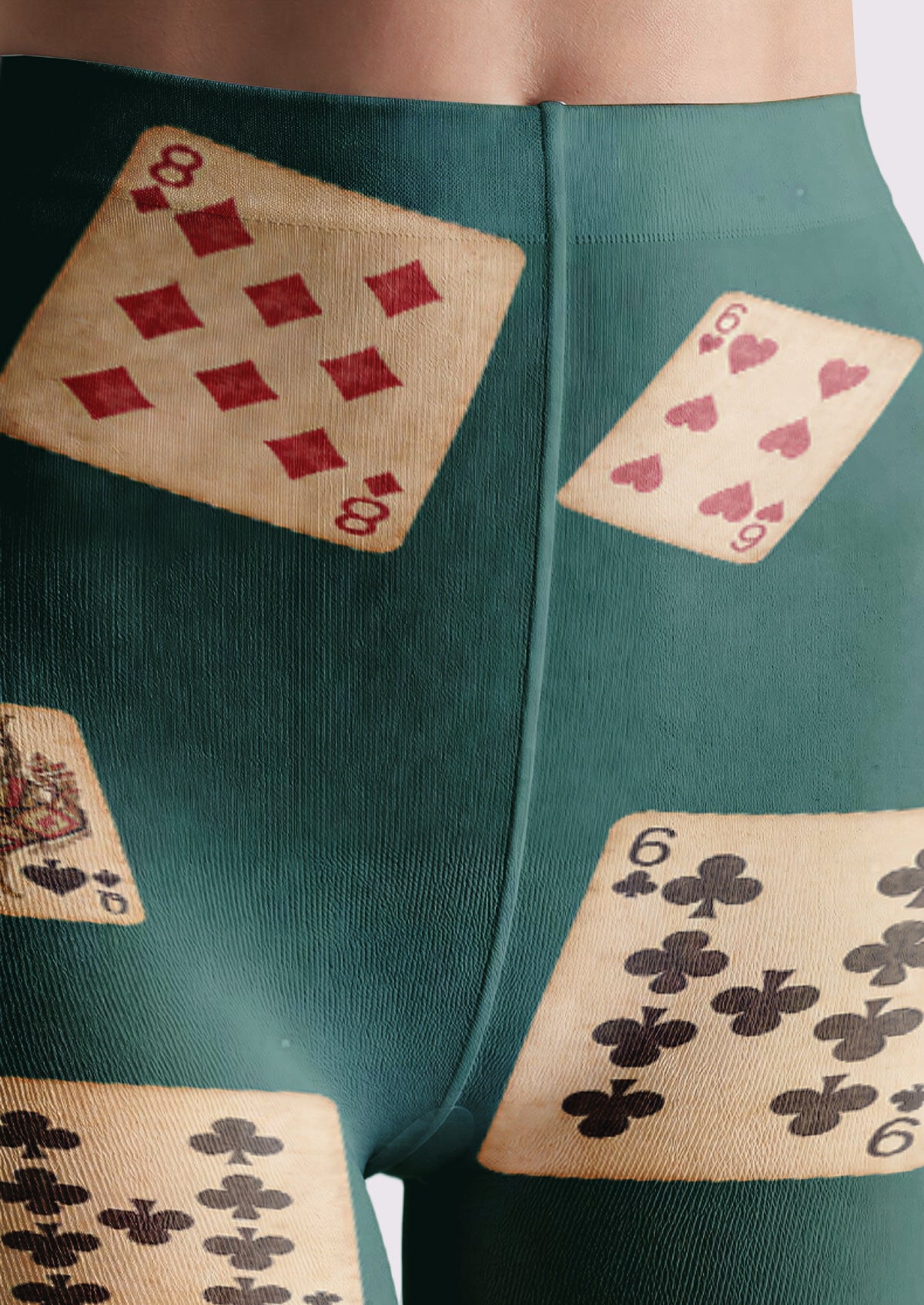 Green Playing Card Tights