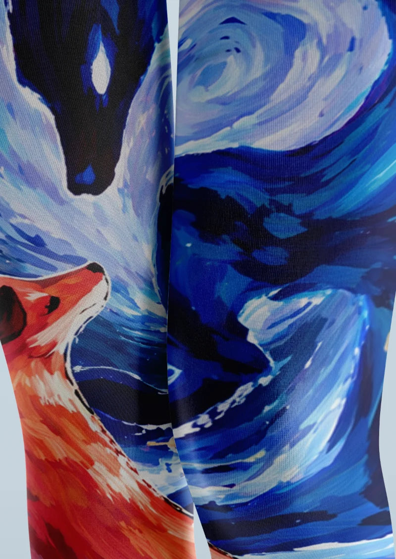 Blue Starry Fox Tights