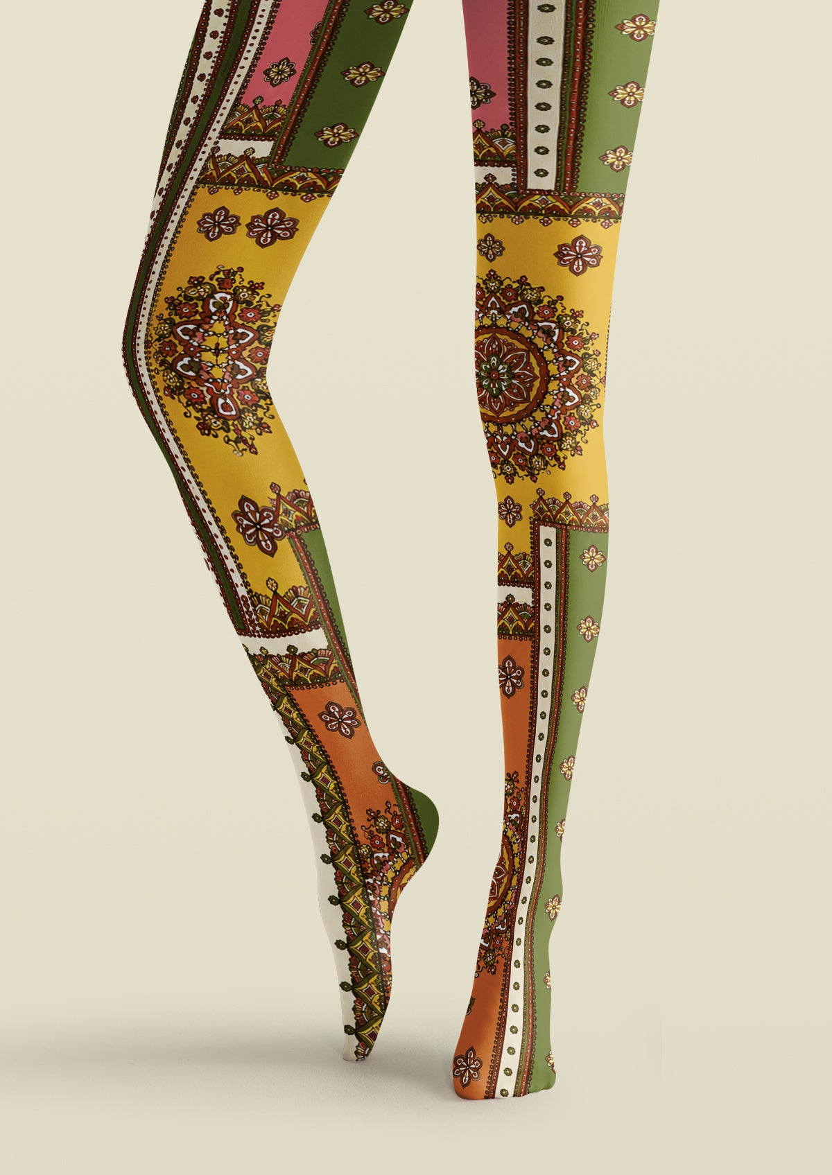 Green Mandala Tights