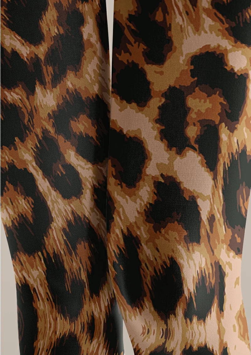 Brown Leopard Tights