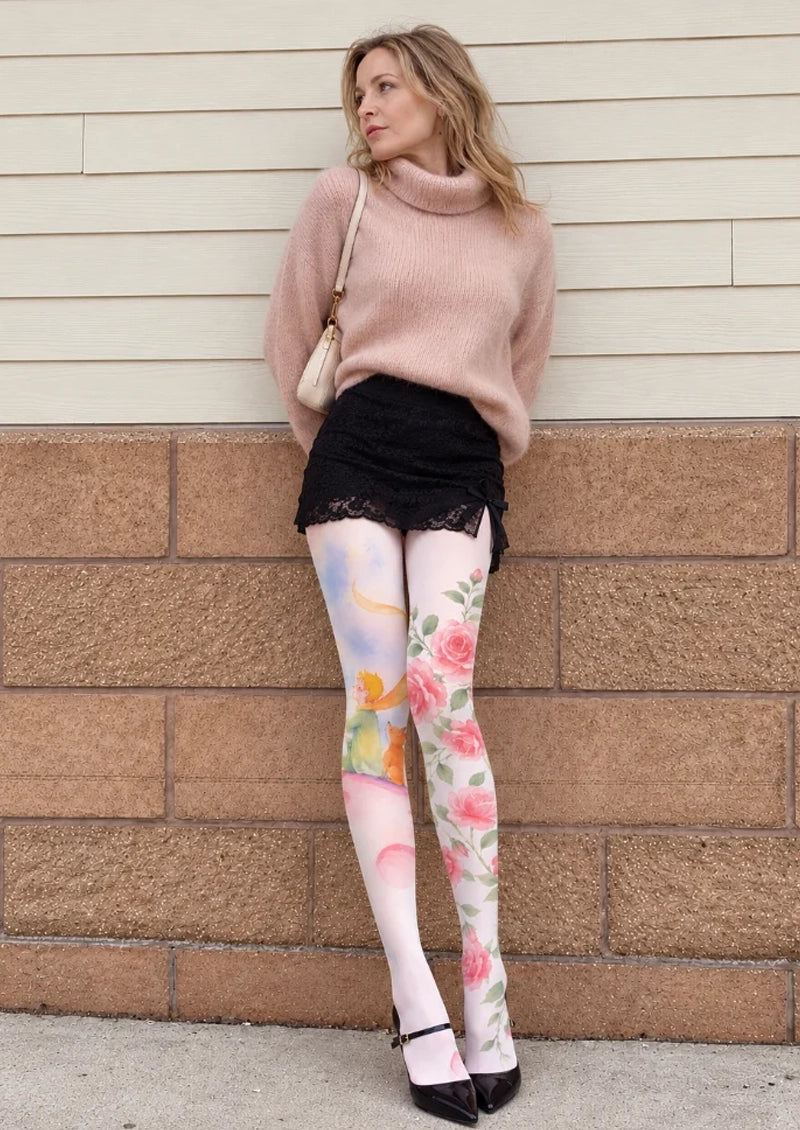 White Rose and Fox Tights
