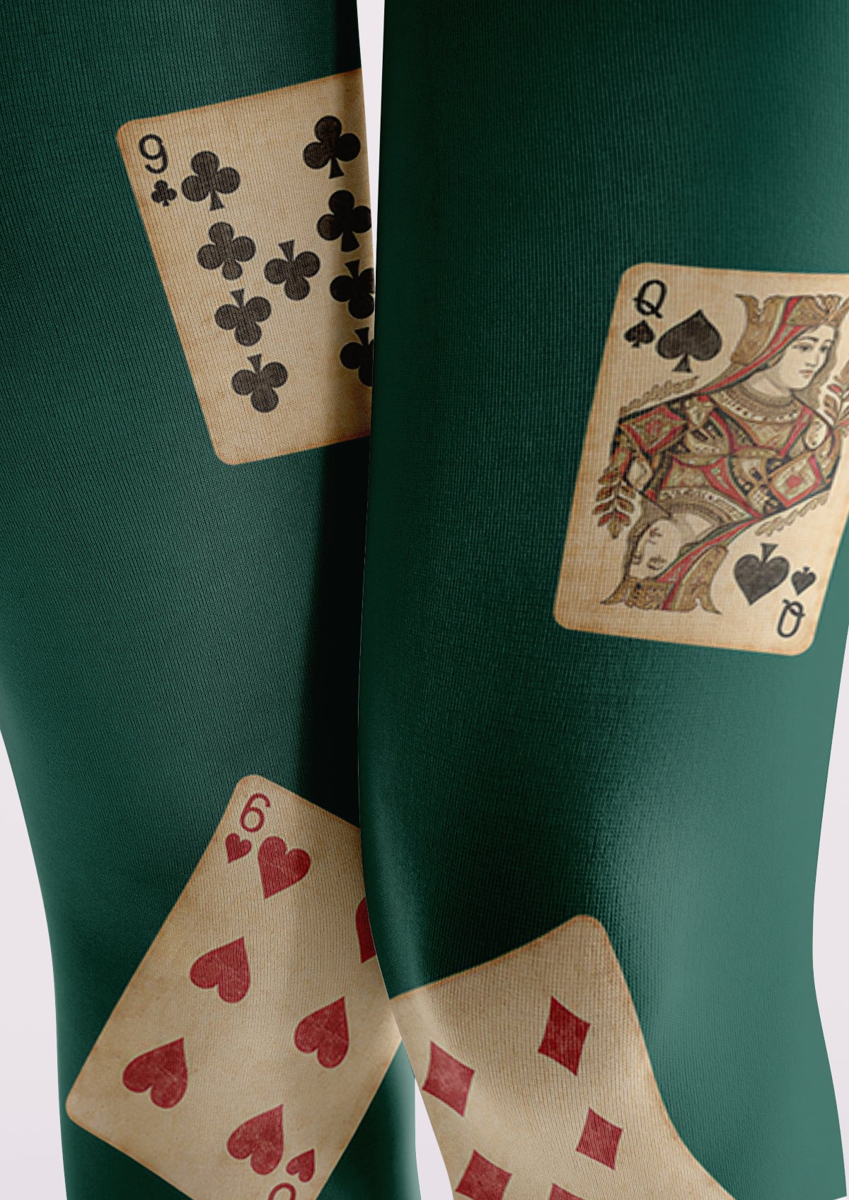 Green Playing Card Tights