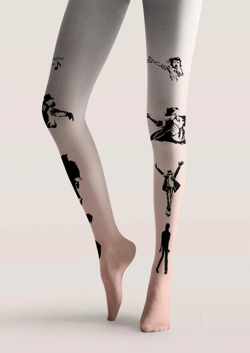 Michael Jackson Silhouette Graphic Tights Hosiery Pantyhose