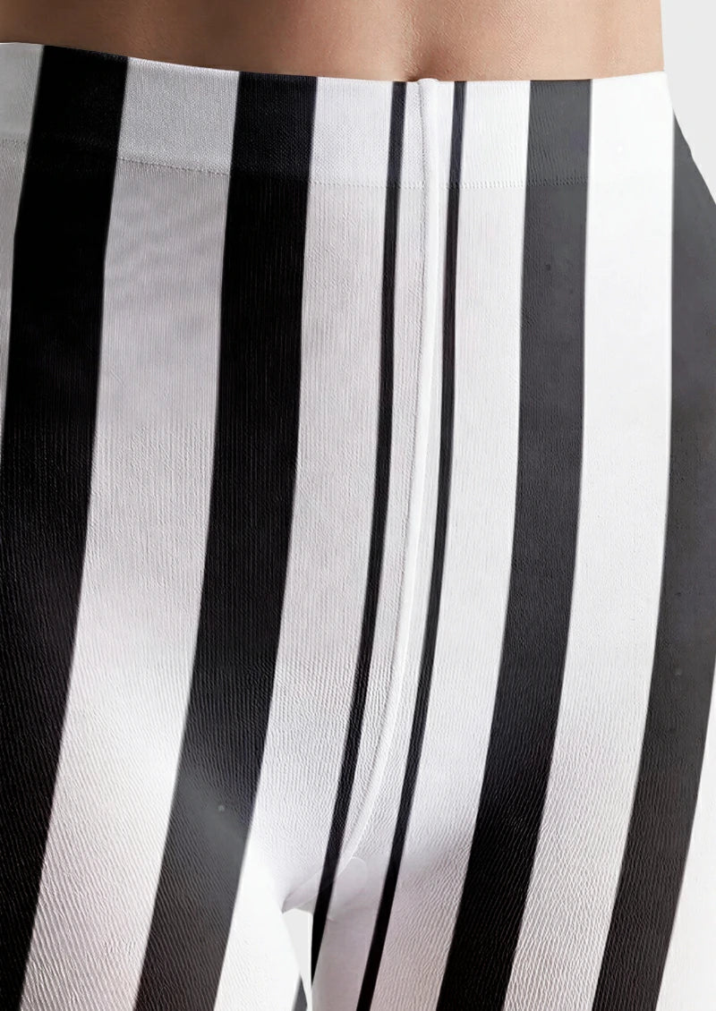 White Fox Portrait Stripe Tights