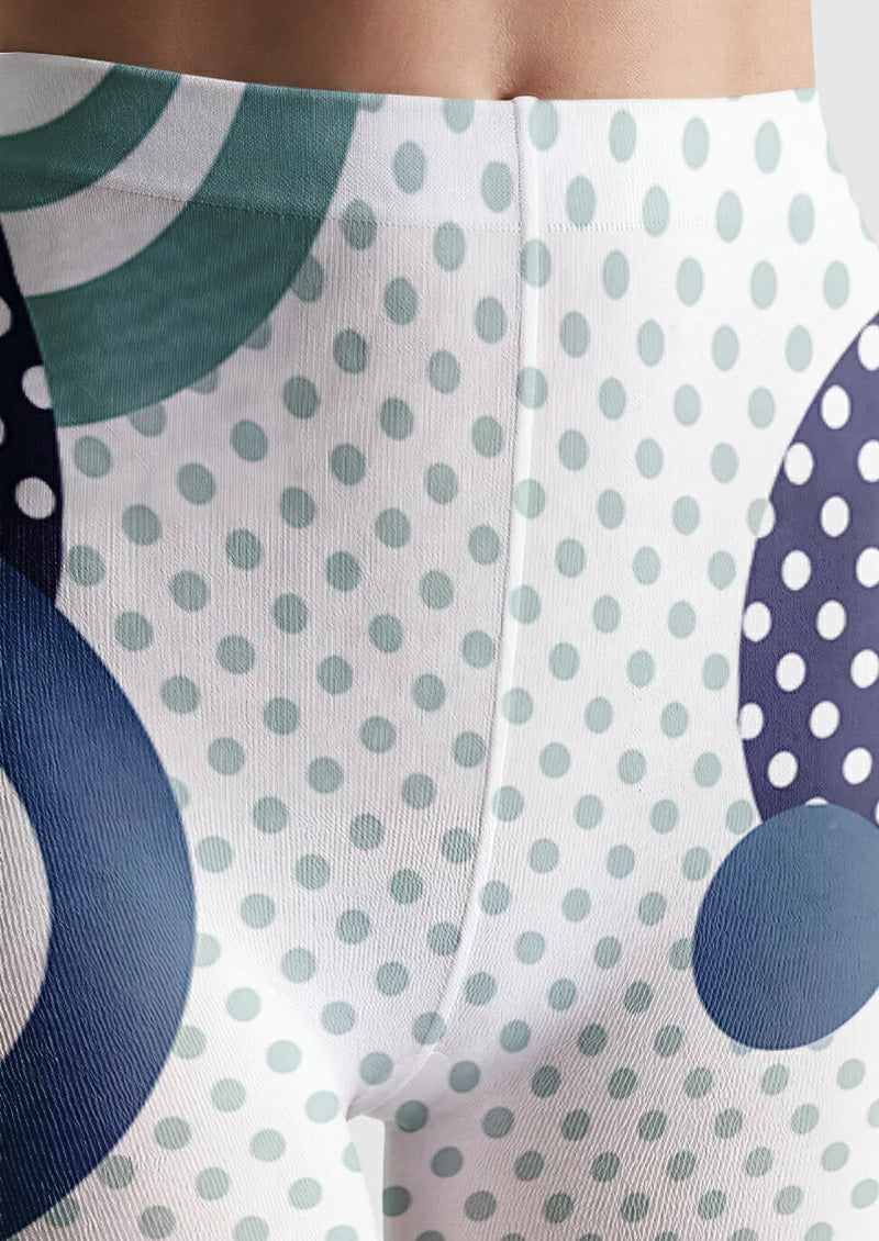 Mod Circle Polka Dot Tights Hosiery Pantyhose