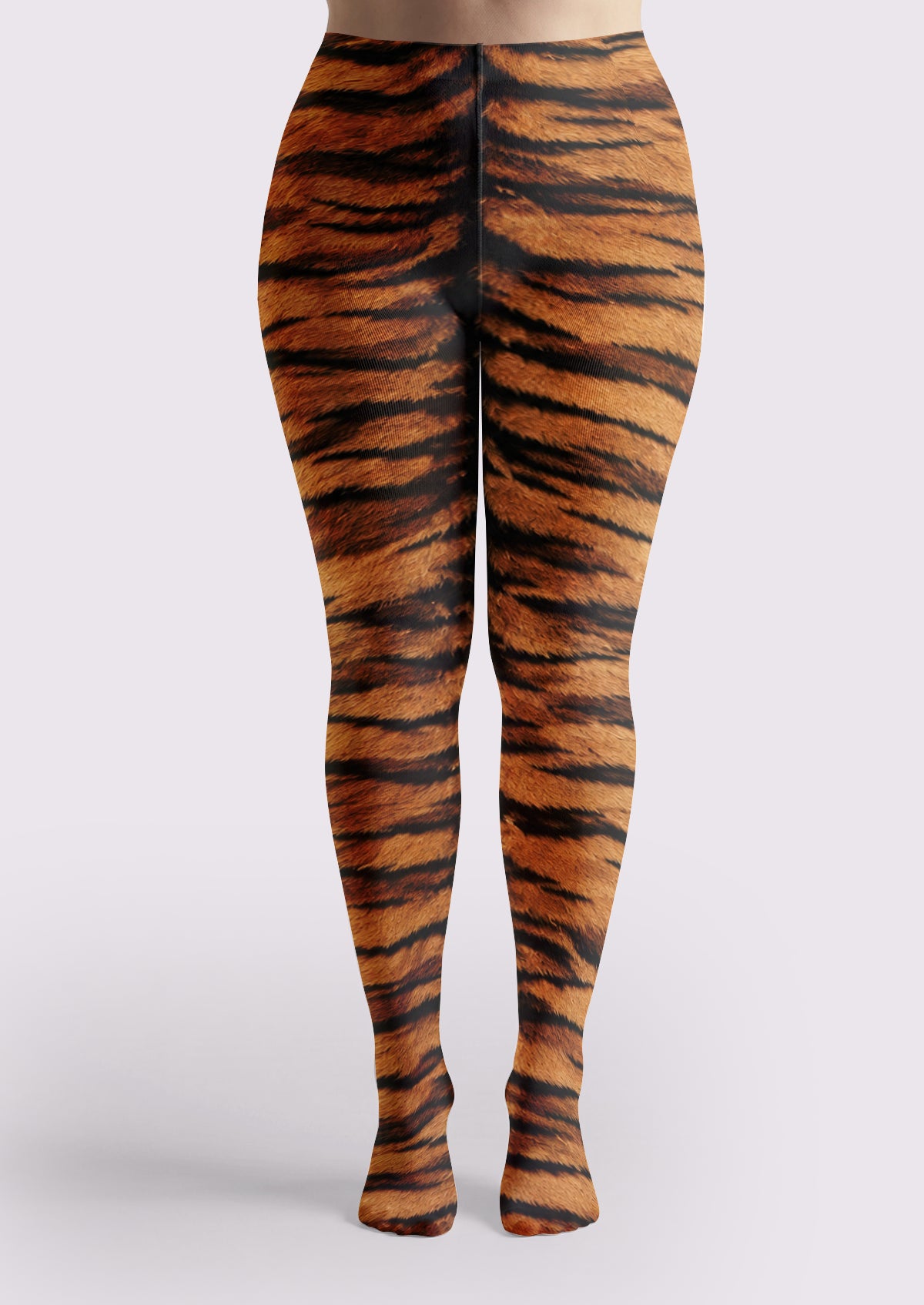 Brown Tiger Print Tights