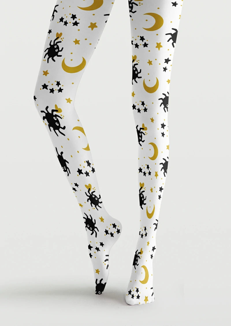 White Spider Moon Tights