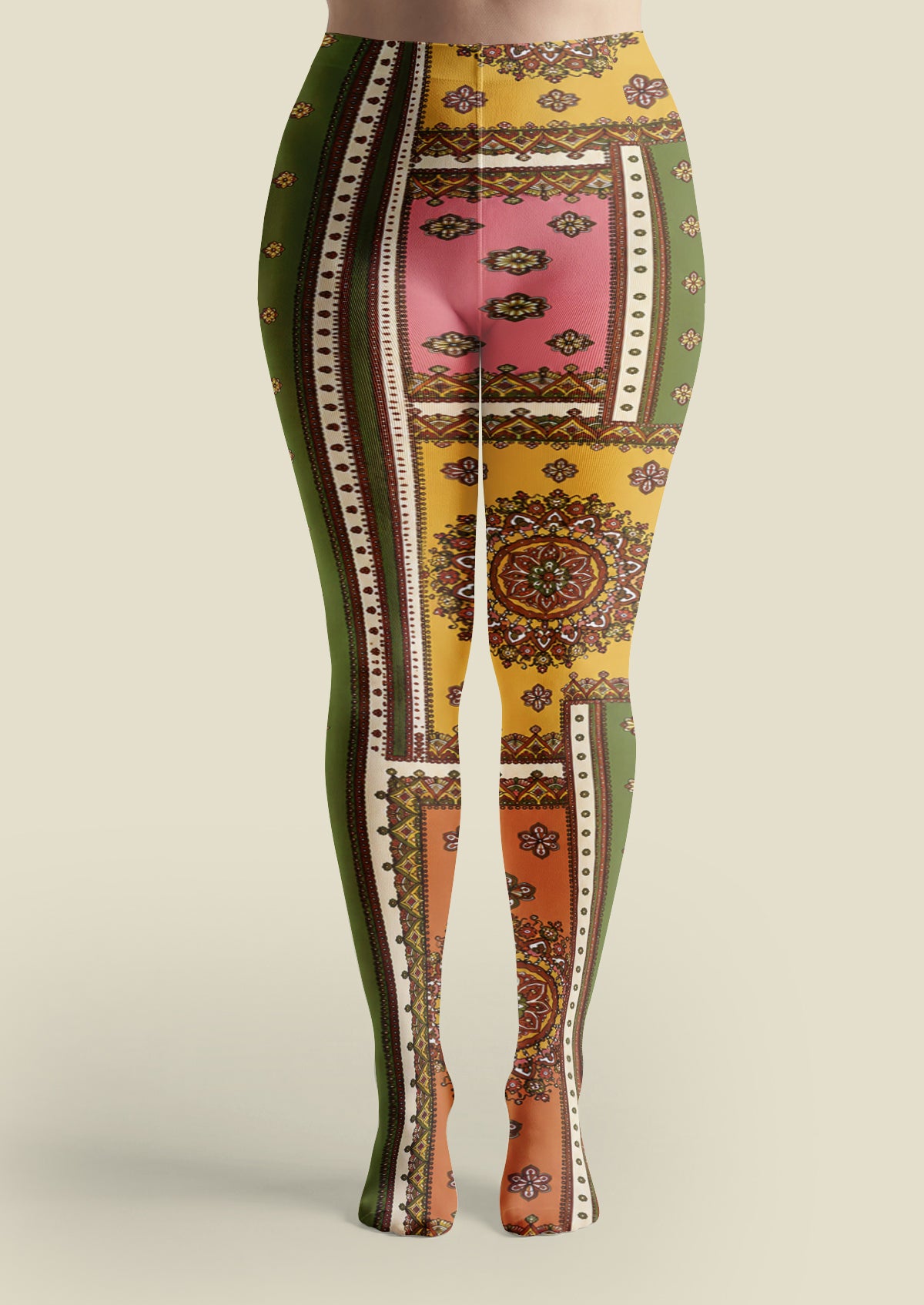 Green Mandala Tights