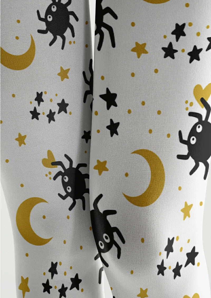 White Spider Moon Tights