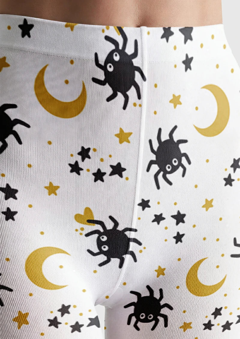 White Spider Moon Tights