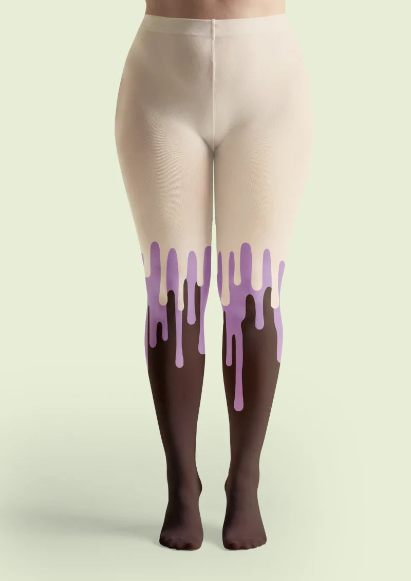 Brown Melting Ice Cream Tights