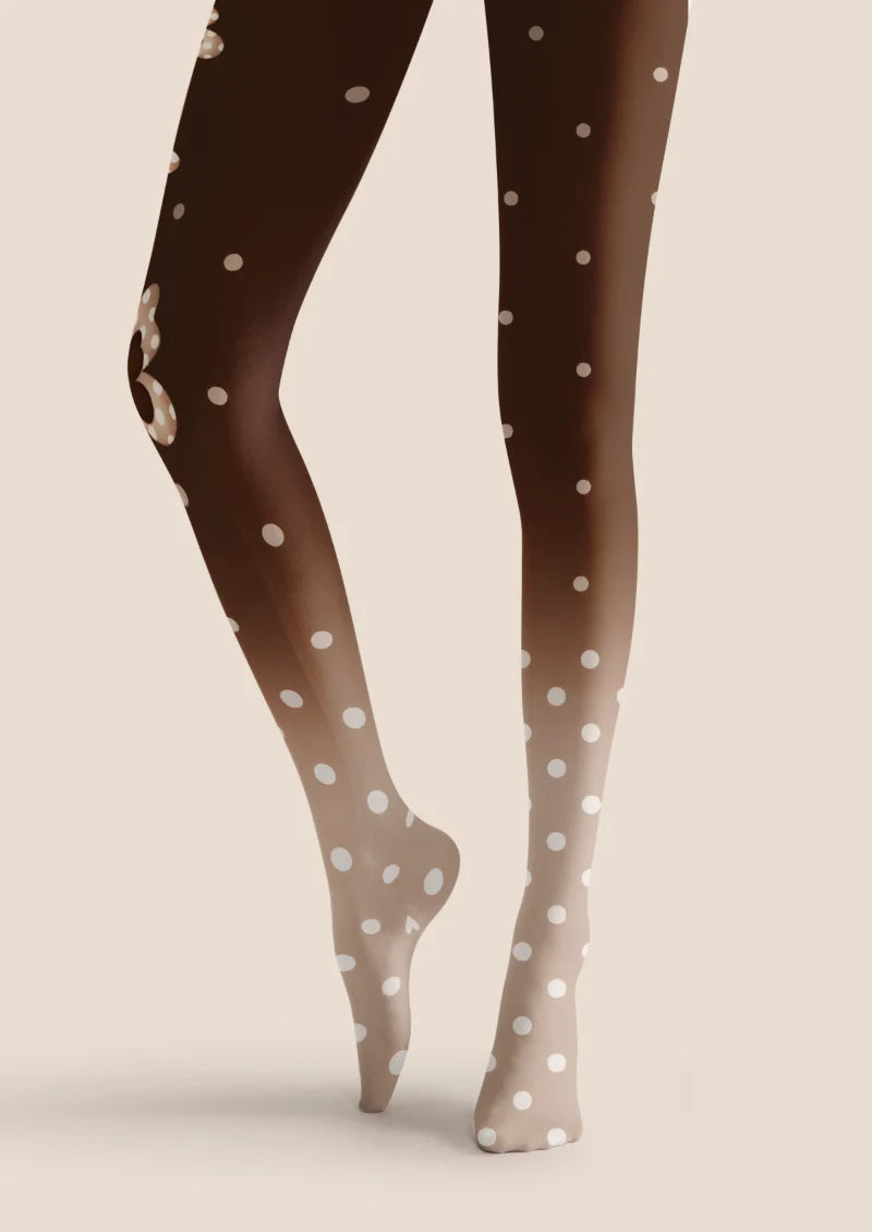 Brown Butterfly and Polka Dot Tights