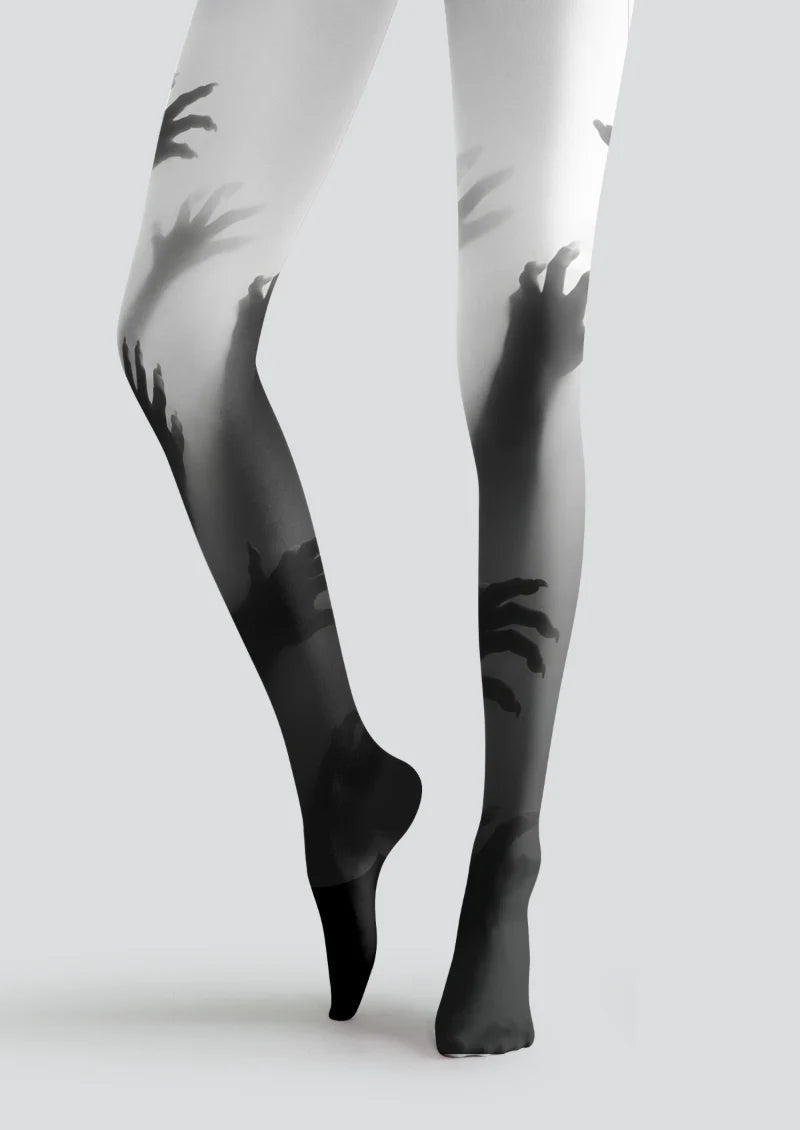 White Shadow Hand Tights