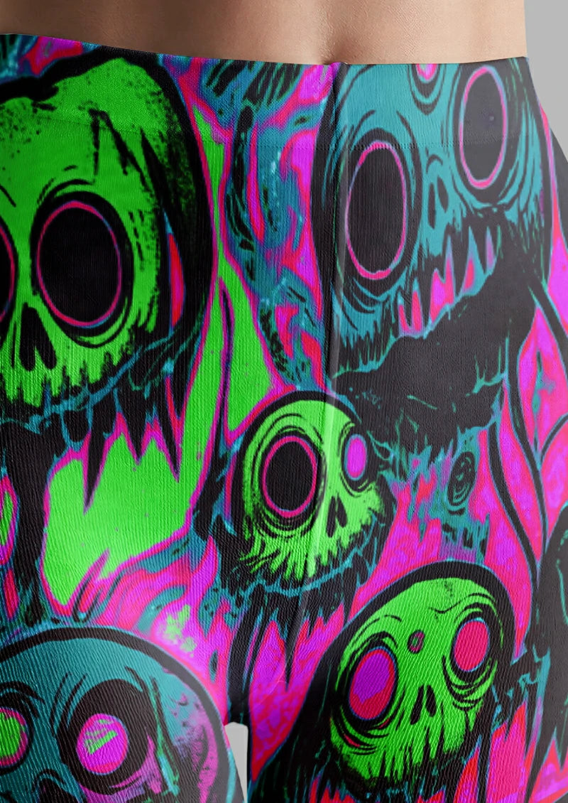 Black Neon Skull Tights
