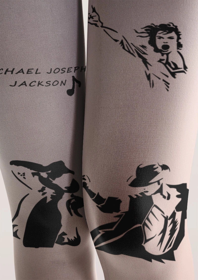 Michael Jackson Silhouette Graphic Tights Hosiery Pantyhose