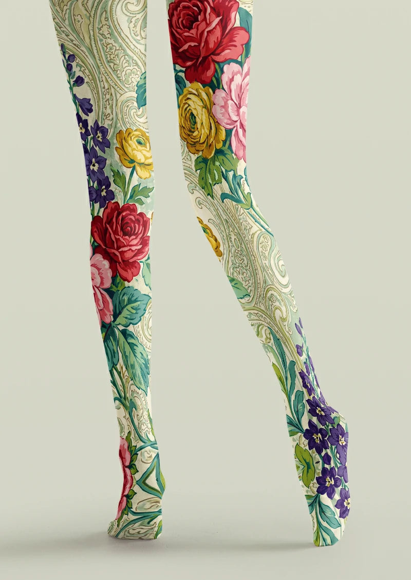 Ivory Rose Botanical Tights