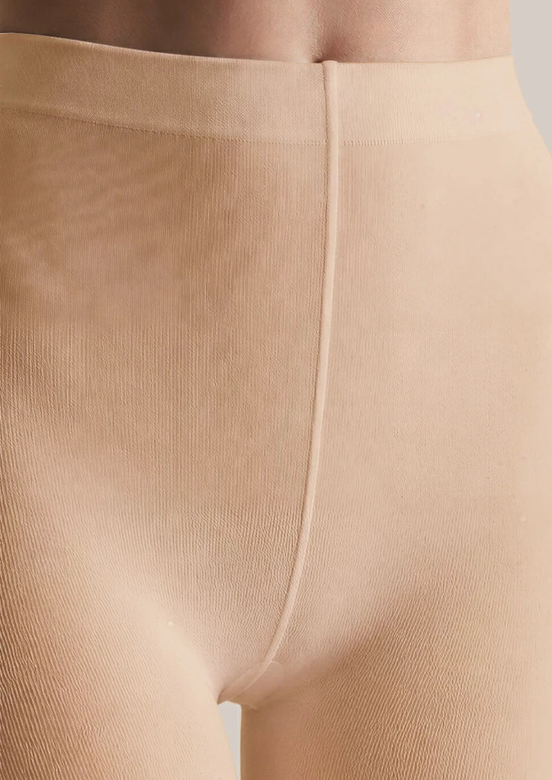 Beige Lace Motif Tights