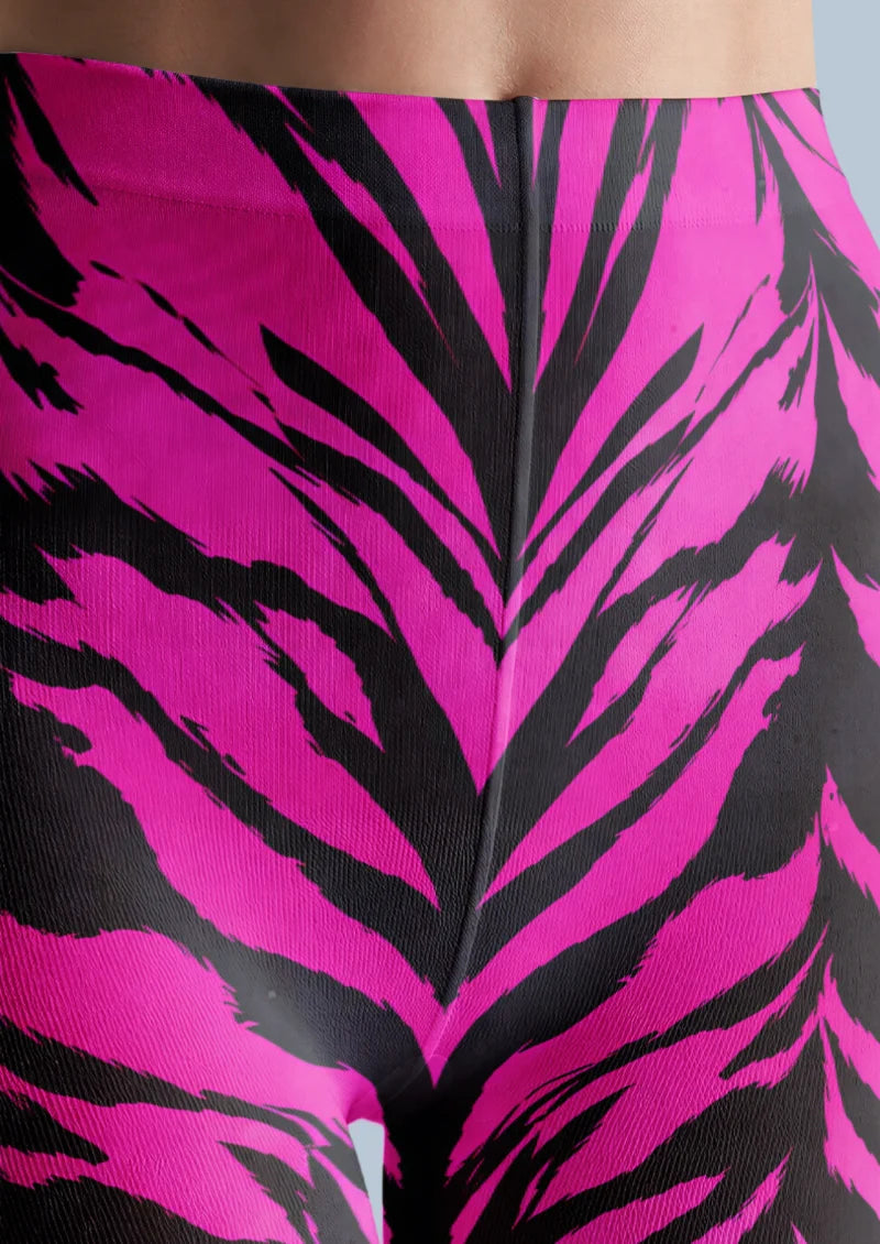 Black Gradient Zebra Tights