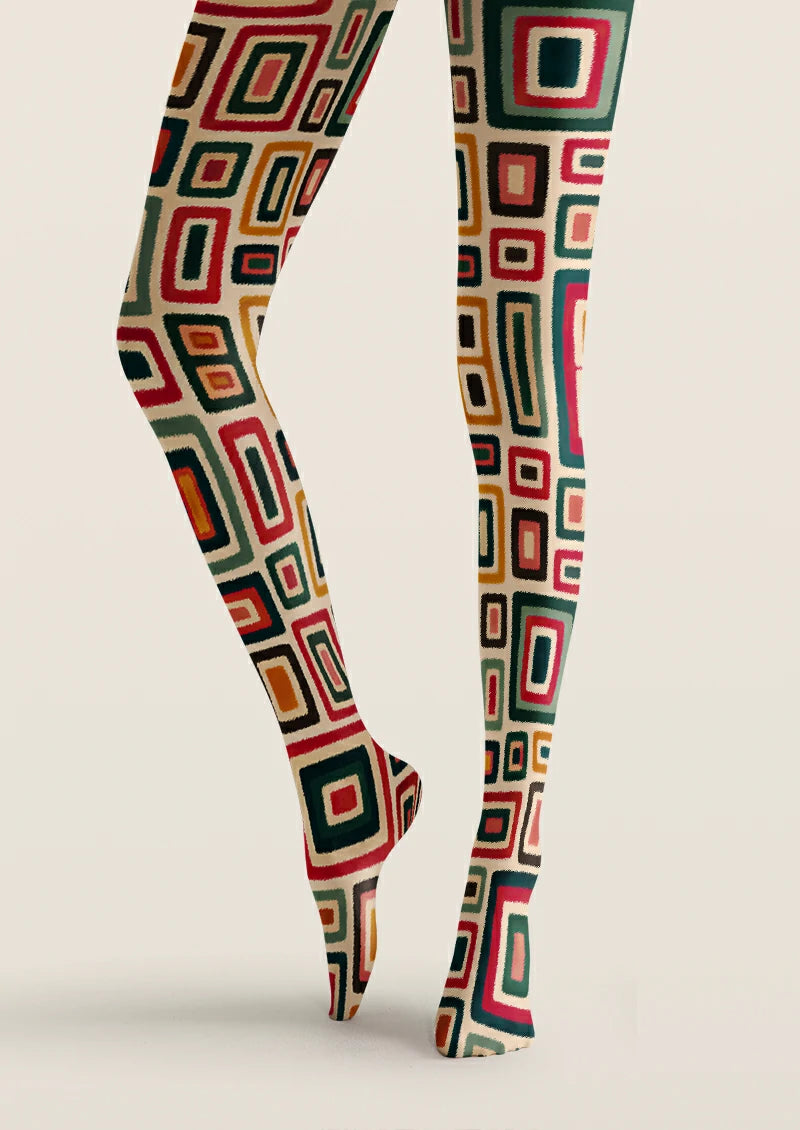 Multicolor Nested Rectangle Tights
